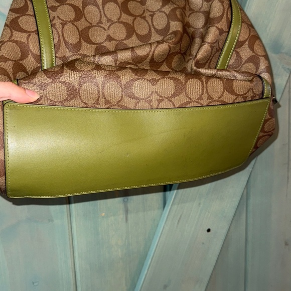 Coach Kristy shoulder bag brown and olive green EUC - Picture 7 of 7